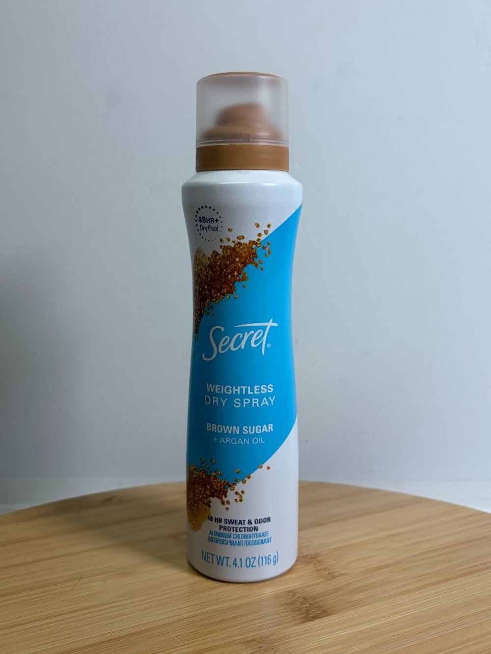 Secret Weightless Dry Spray Antiperspirant Deodorant Brown Sugar Argan Oil 4.1oz